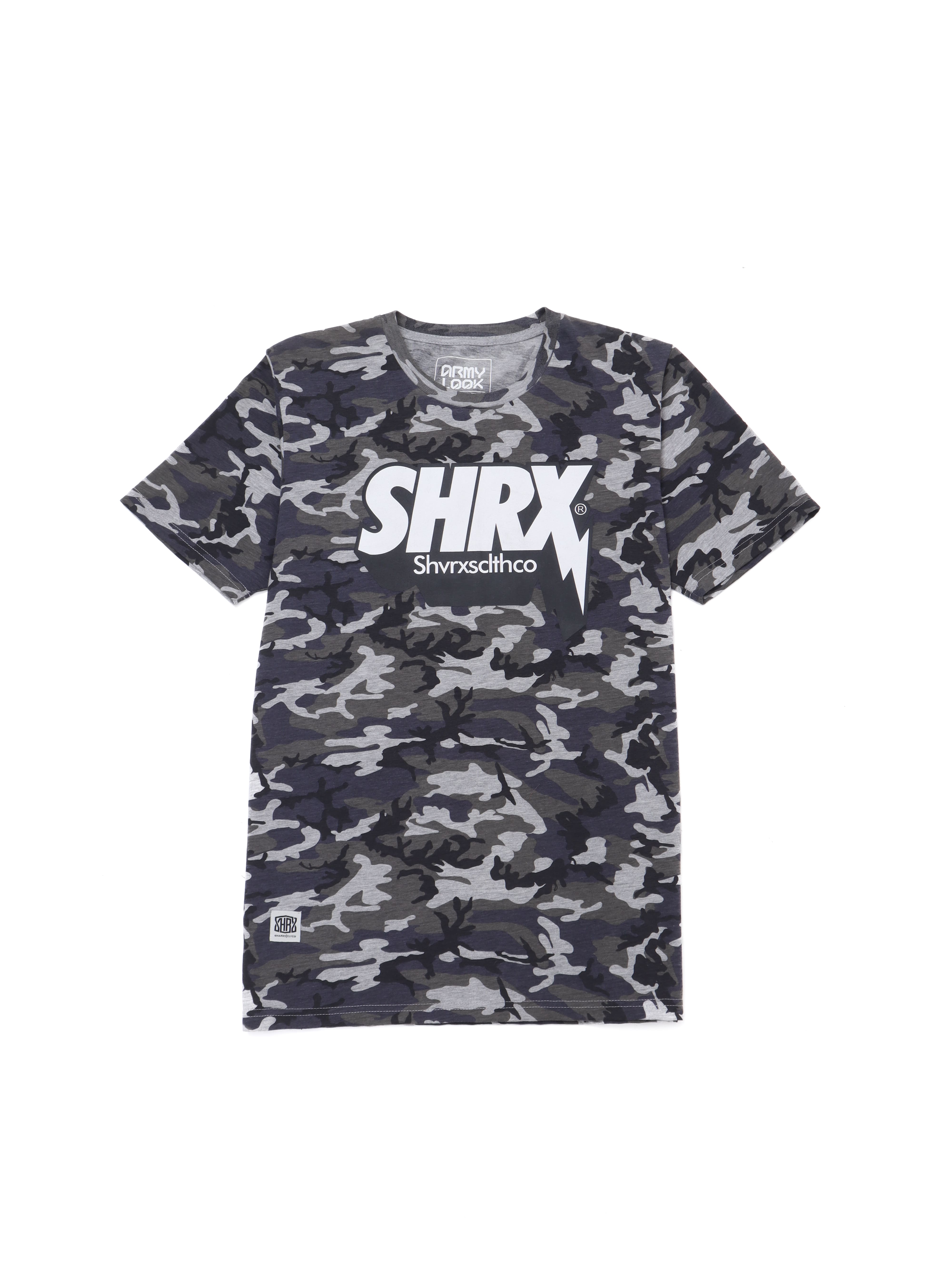 T-SHIRT SHRX LORENG BIRU ABU HITAM